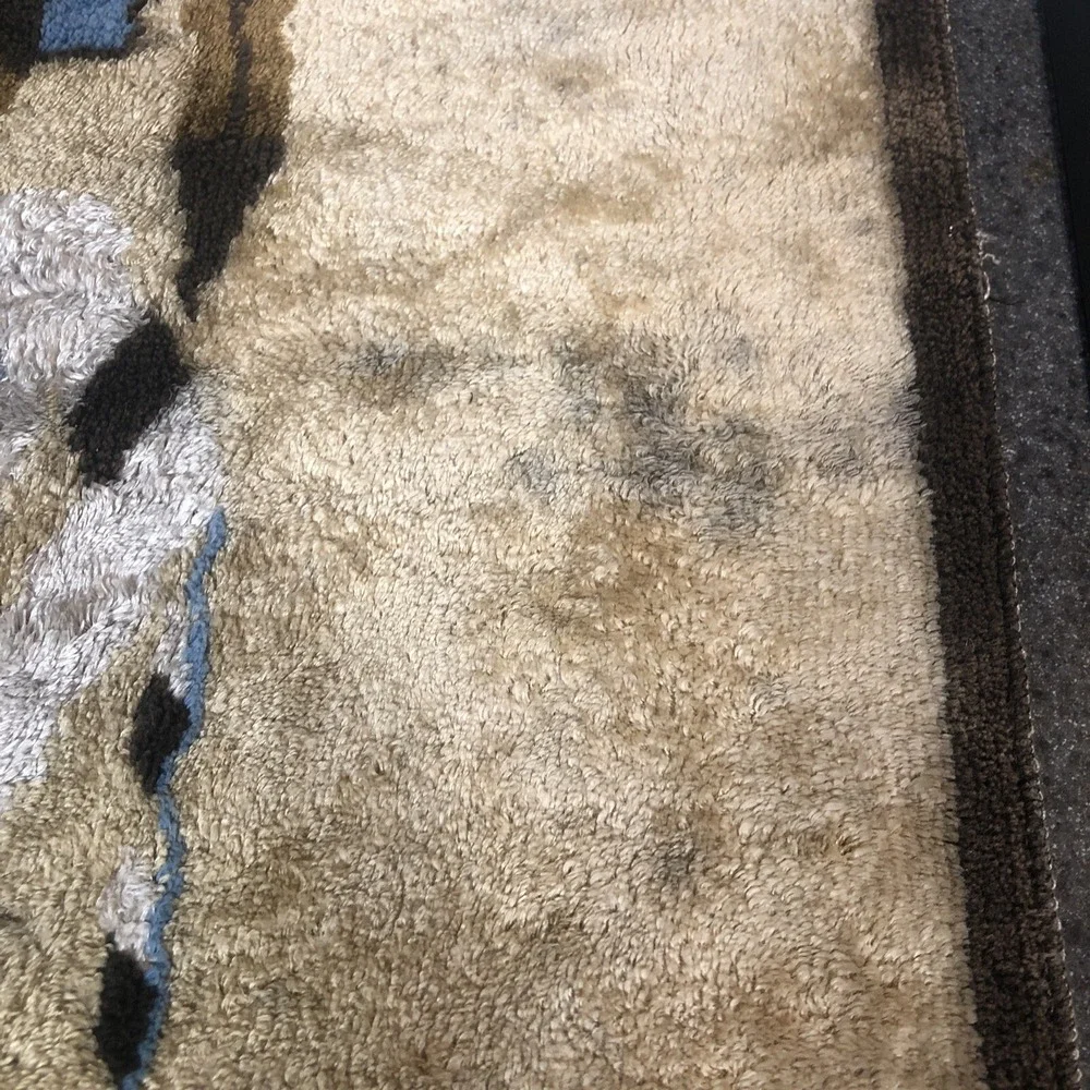Vintage Woven Rug Native American Wall Hanging Wool ? 26 X 48